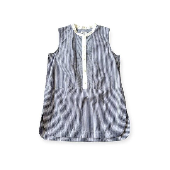 Vince Sleeveless Stripe Poplin Top, Size 6, Blue/white stripes, New with Tag - Picture 13 of 14